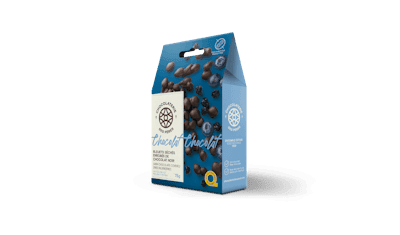 Bleuets séchés enrobés de chocolat noir