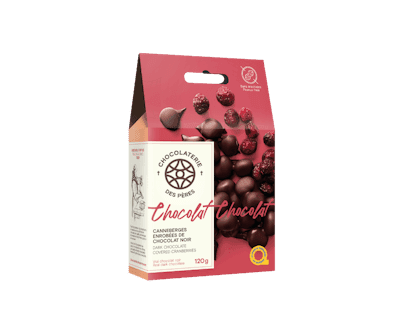 Canneberges enrobées de chocolat noir 120 g