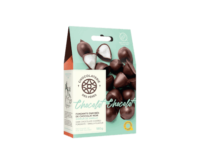 Fondants enrobés de chocolat noir - Saveur de vanille 180 g