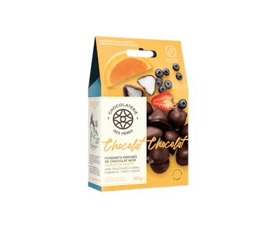 Fondants enrobés de chocolat noir - Saveur de fruits 180 g
