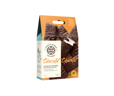 Guimauves enrobées de chocolat noir - 6 unités