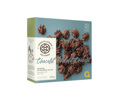 Rosettes de chocolat au lait