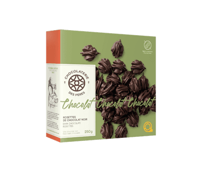 Rosettes de chocolat noir