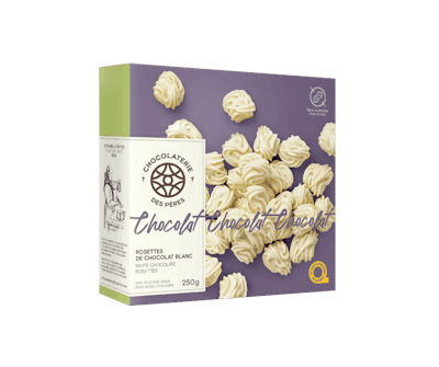 Rosettes de chocolat blanc