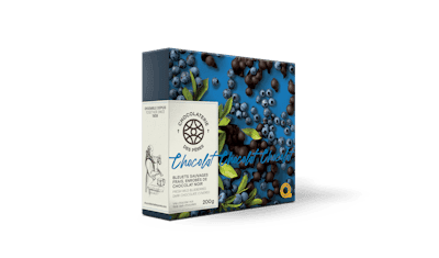 Bleuets frais enrobés de chocolat noir *disponibles en saison estivale seulement