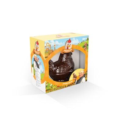 La poule dans un panier